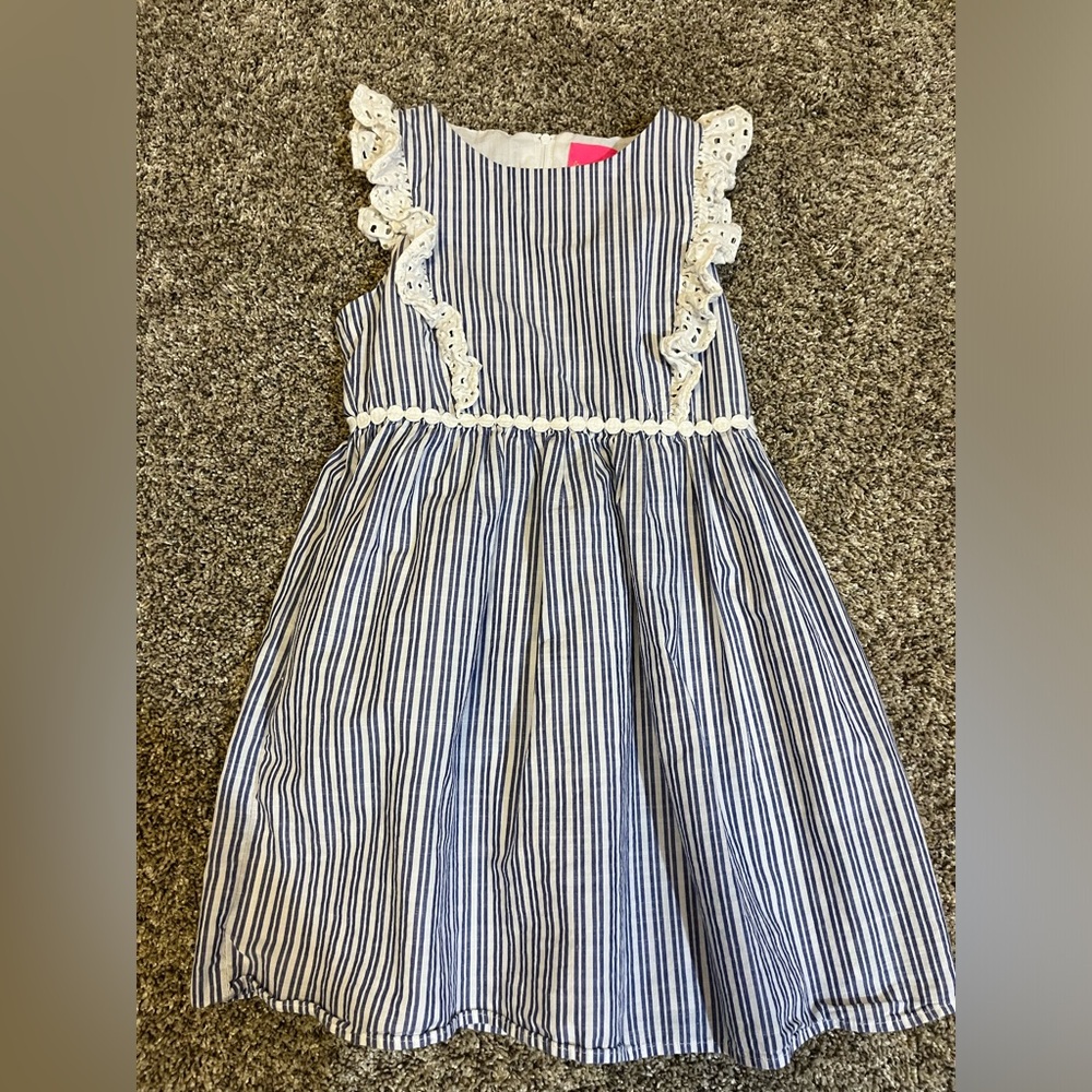 Girls Lilly Pulitzer blue and white dress